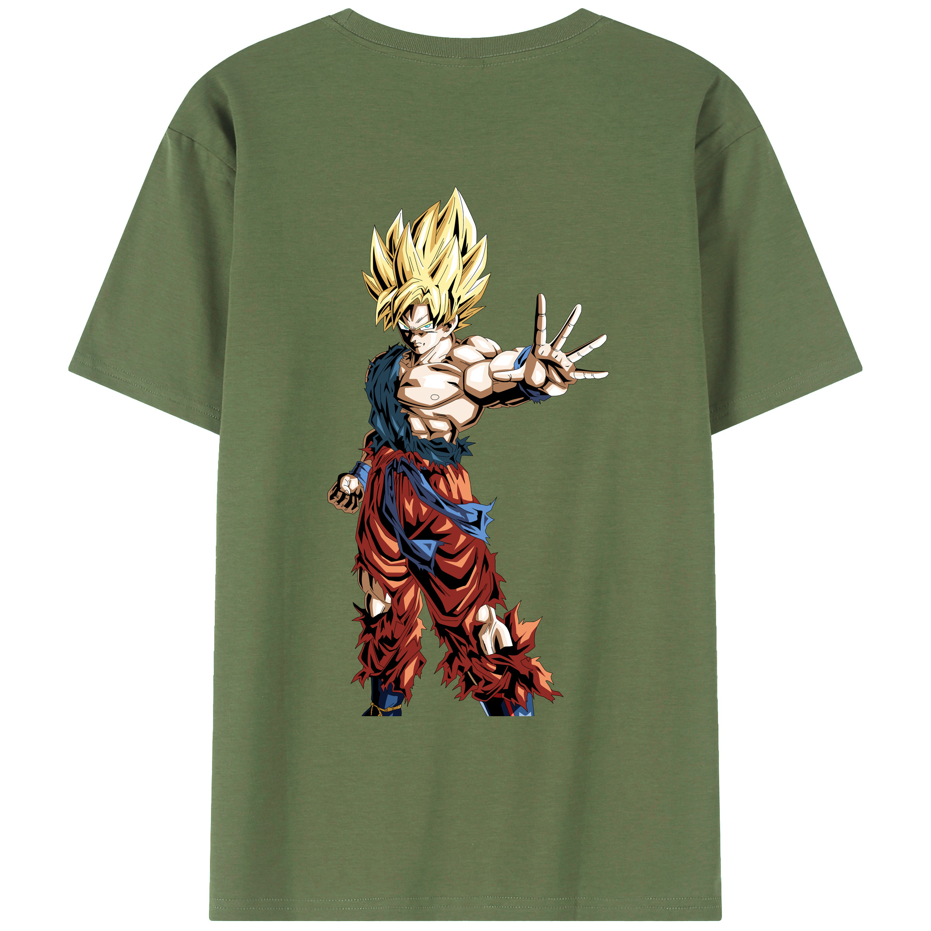 （画像用） ドラゴンボール 孫悟空（そん ごくう）Son Goku カカロット DRAGON BALL Kakarotto 綿100％ メンズ半袖Tシャツ（バックプリント） 通気性